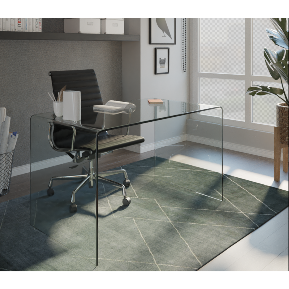 Tempered Glass Computer Desk.. Picture 2