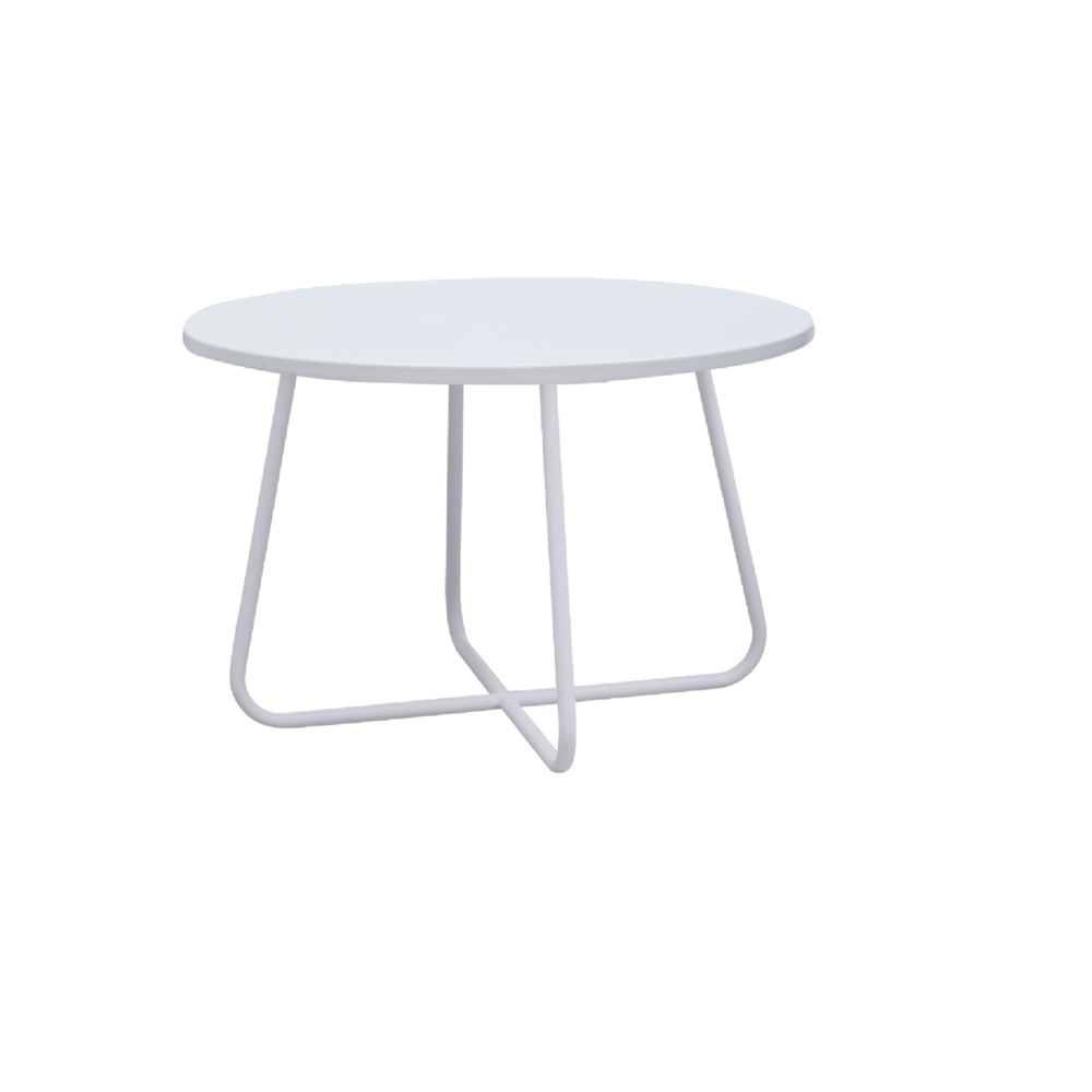 Modern Mdf Top Coffee Table With White Powder Coated Metal T. Picture 1