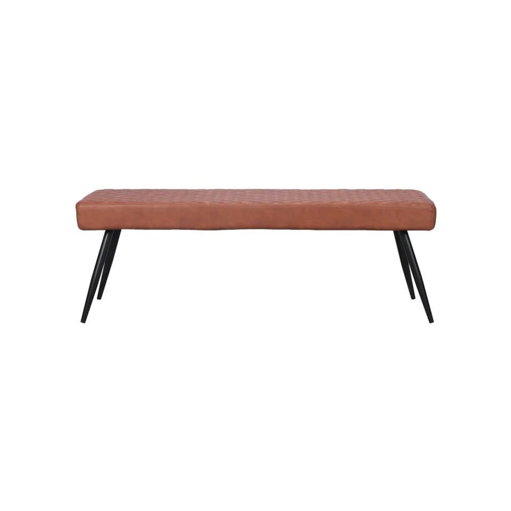Contemporary Upholstered Dining Bench with Black Sanded Legs. Picture 3