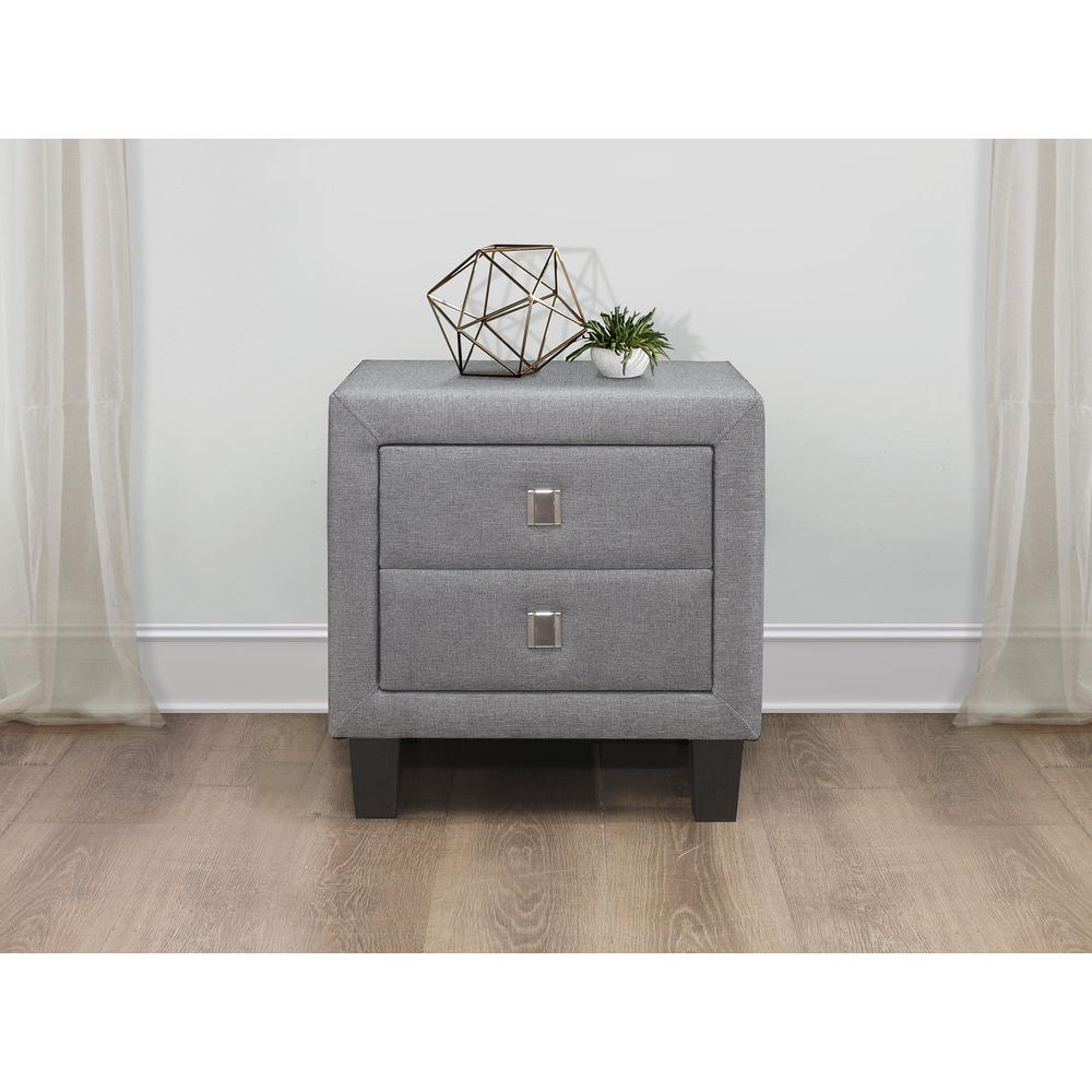 Night Stand With One Drawer, Fabric. Picture 1