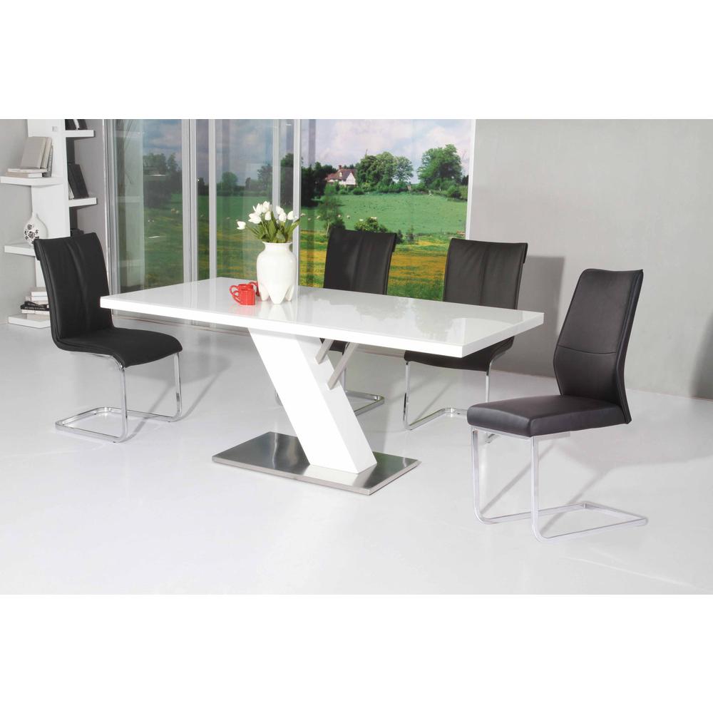 71"X35.4"X30" D.Table/White Lacquer Base. Picture 1