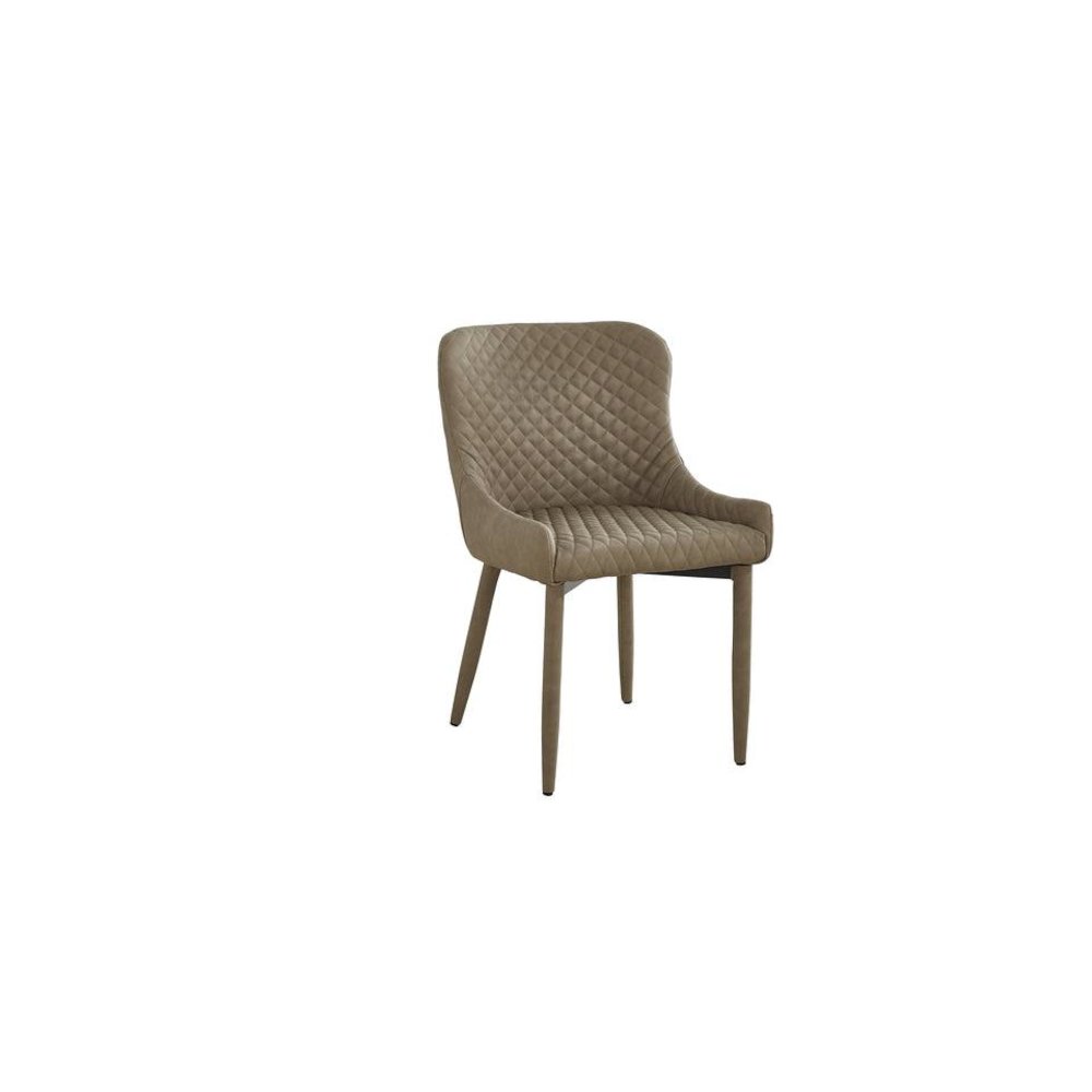 Upholstered Dining Chair With Tufted Seat, Light Gray, Set Of 4. Picture 1