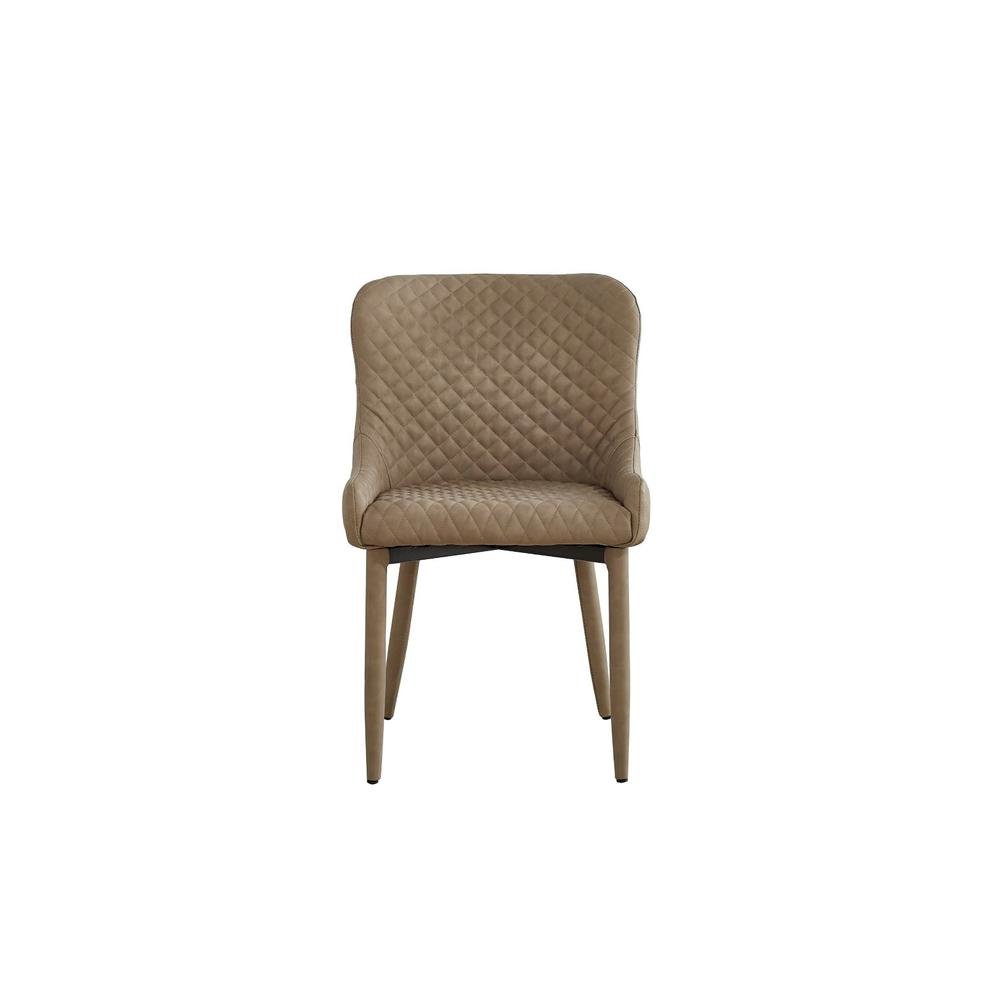 Upholstered Dining Chair With Tufted Seat, Light Gray, Set Of 4. Picture 2