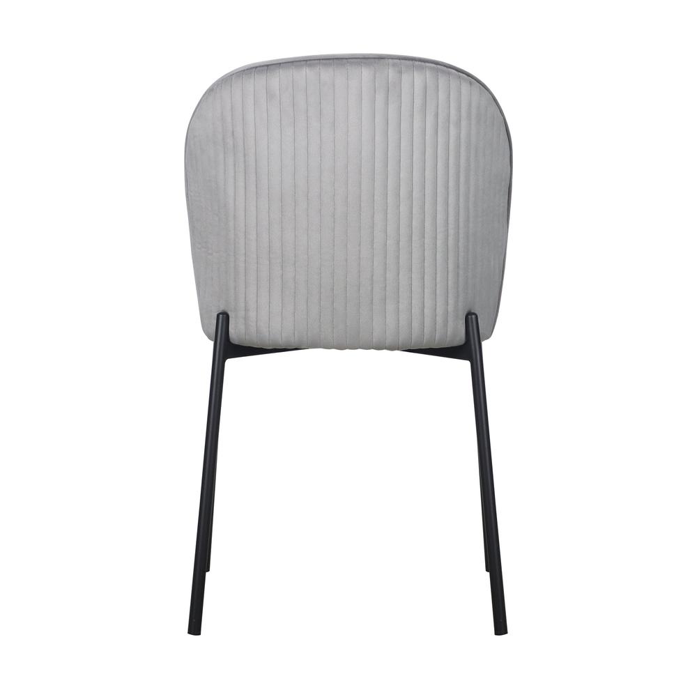 Dining Chair with Fabric Seat and Black Metal legs, Set of 2. Picture 3