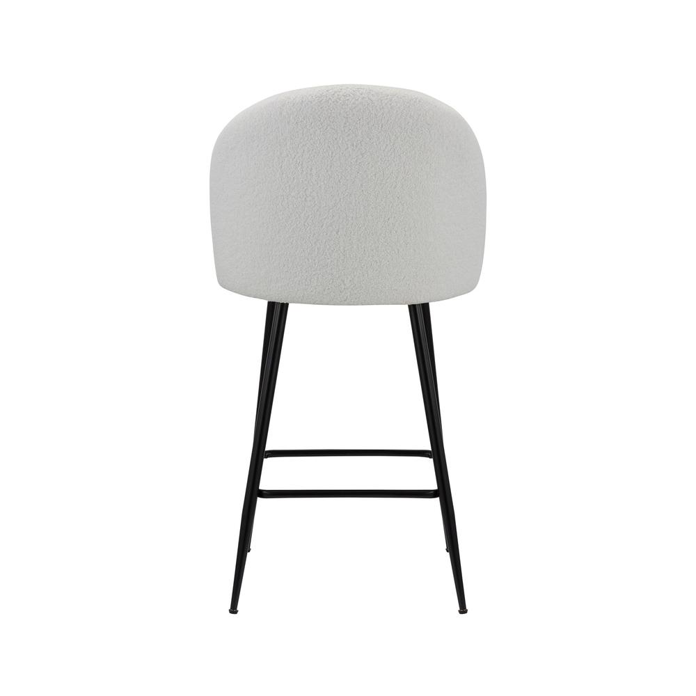 Teddy Fabric 26''H Stool With Metal Leg, Set Of 2. Picture 2