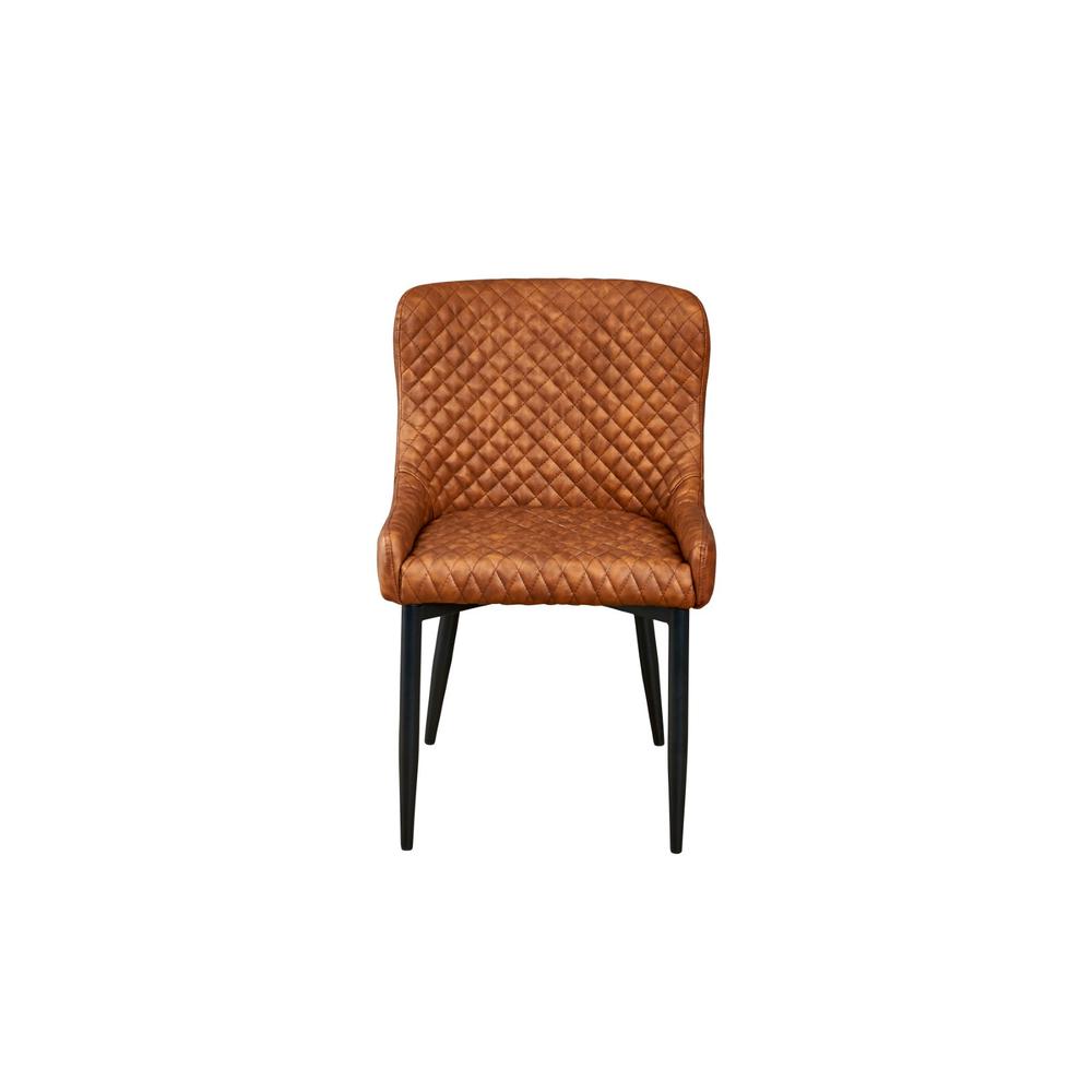Upholstered Dining Chair With Tufted Seat And Back, Cognac, Set Of 4. Picture 2