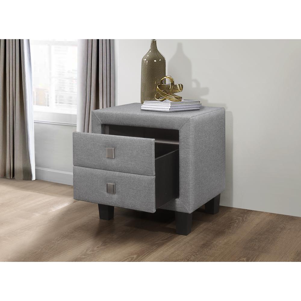 Night Stand With One Drawer, Fabric. Picture 2