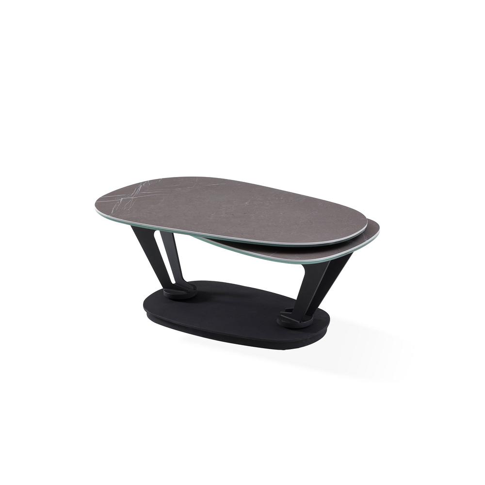 Motion Coffee Table With  Gray Cermanic Top. Picture 2