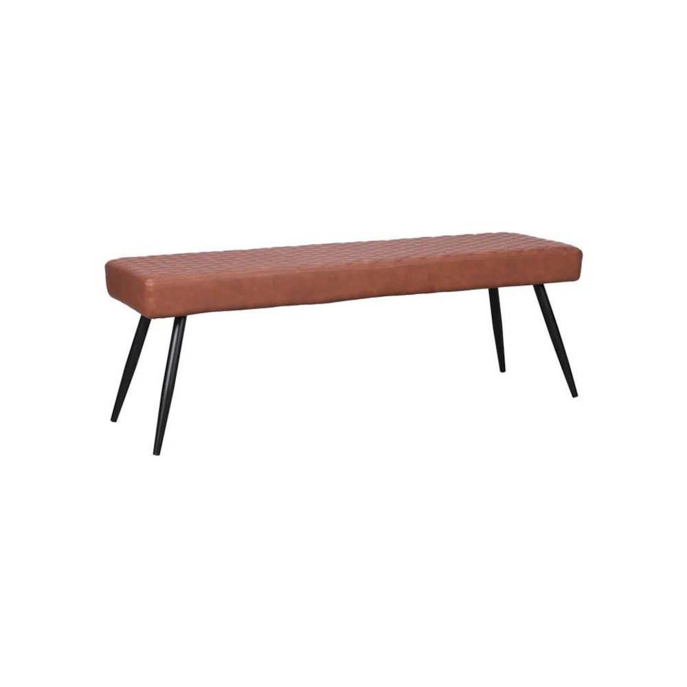 Contemporary Upholstered Dining Bench with Black Sanded Legs. Picture 2