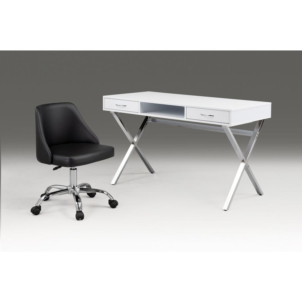 Office Chair With Chrome Base. Picture 2