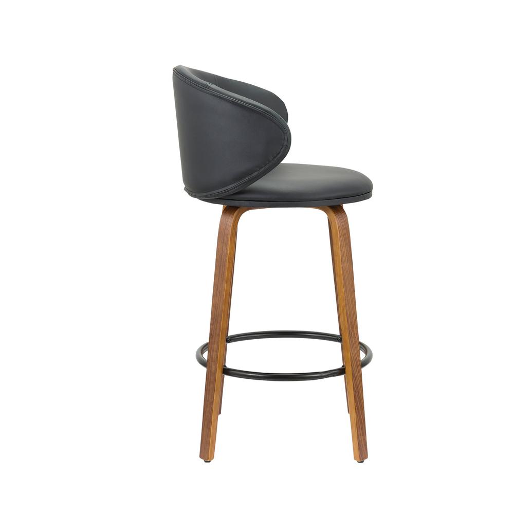 26''H Pu Stool With Wood Leg, Set Of 2. Picture 2