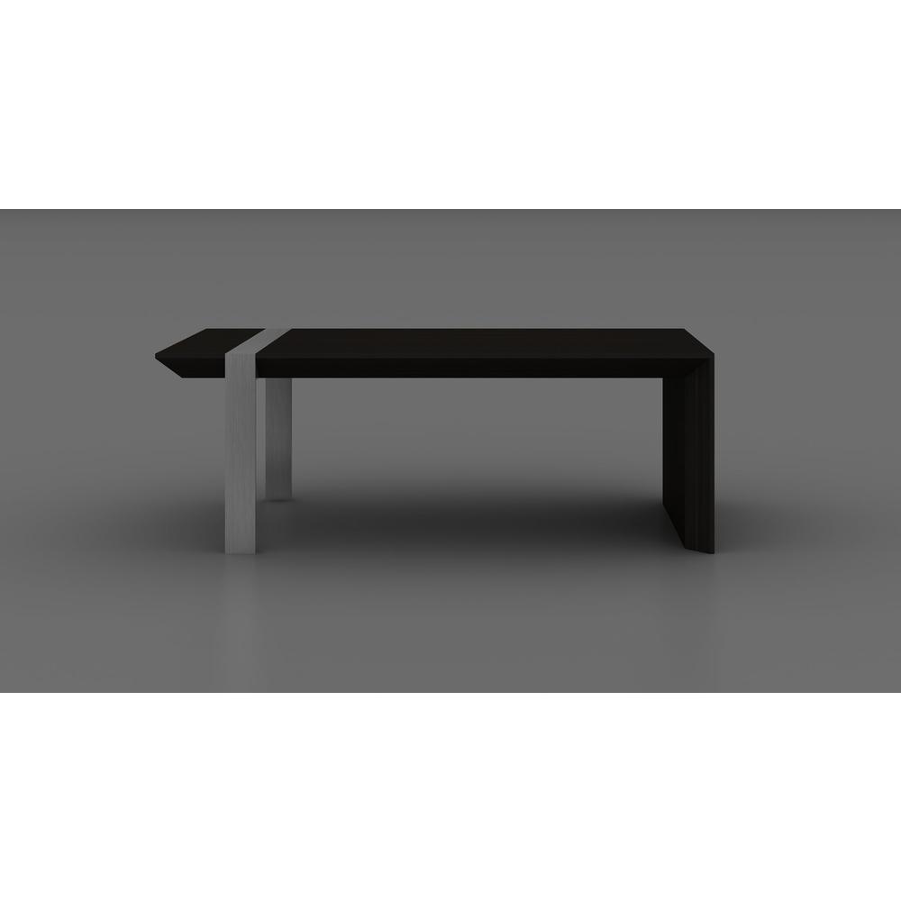 Dark Wenge/Brushed Stainless Steel Leg. Picture 1