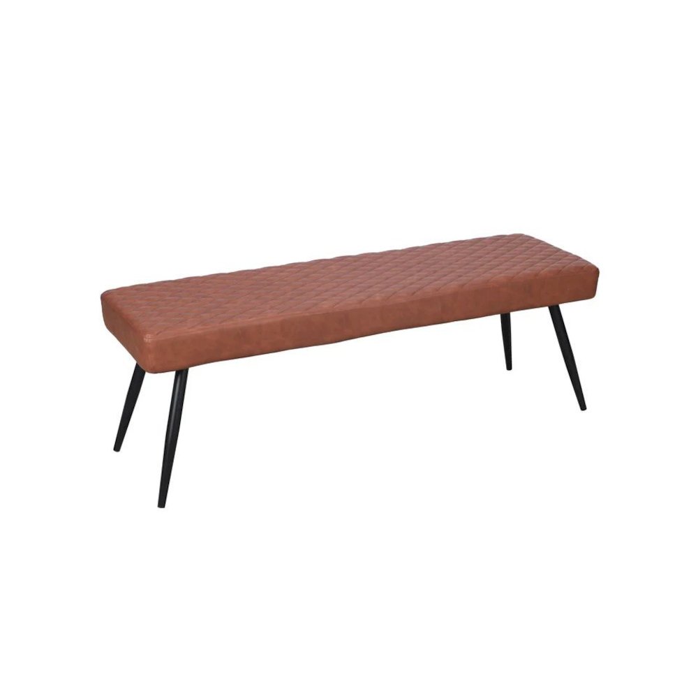 Contemporary Upholstered Dining Bench with Black Sanded Legs. Picture 1