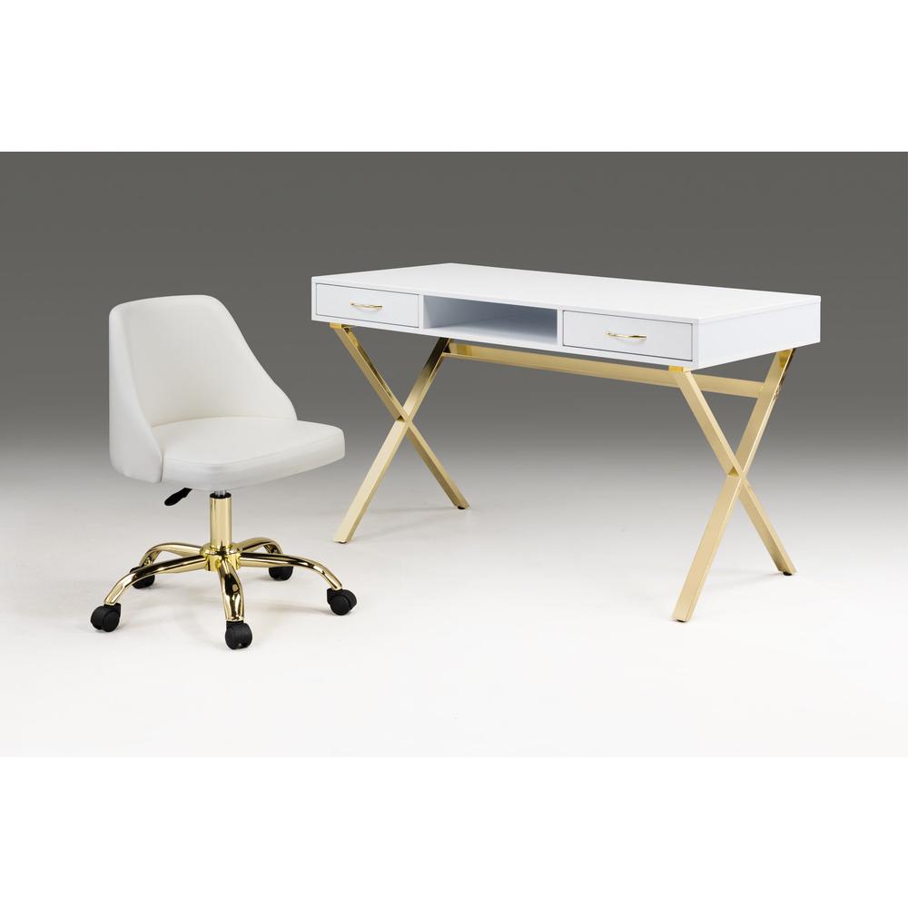 Office Chair With Gold Base. Picture 2