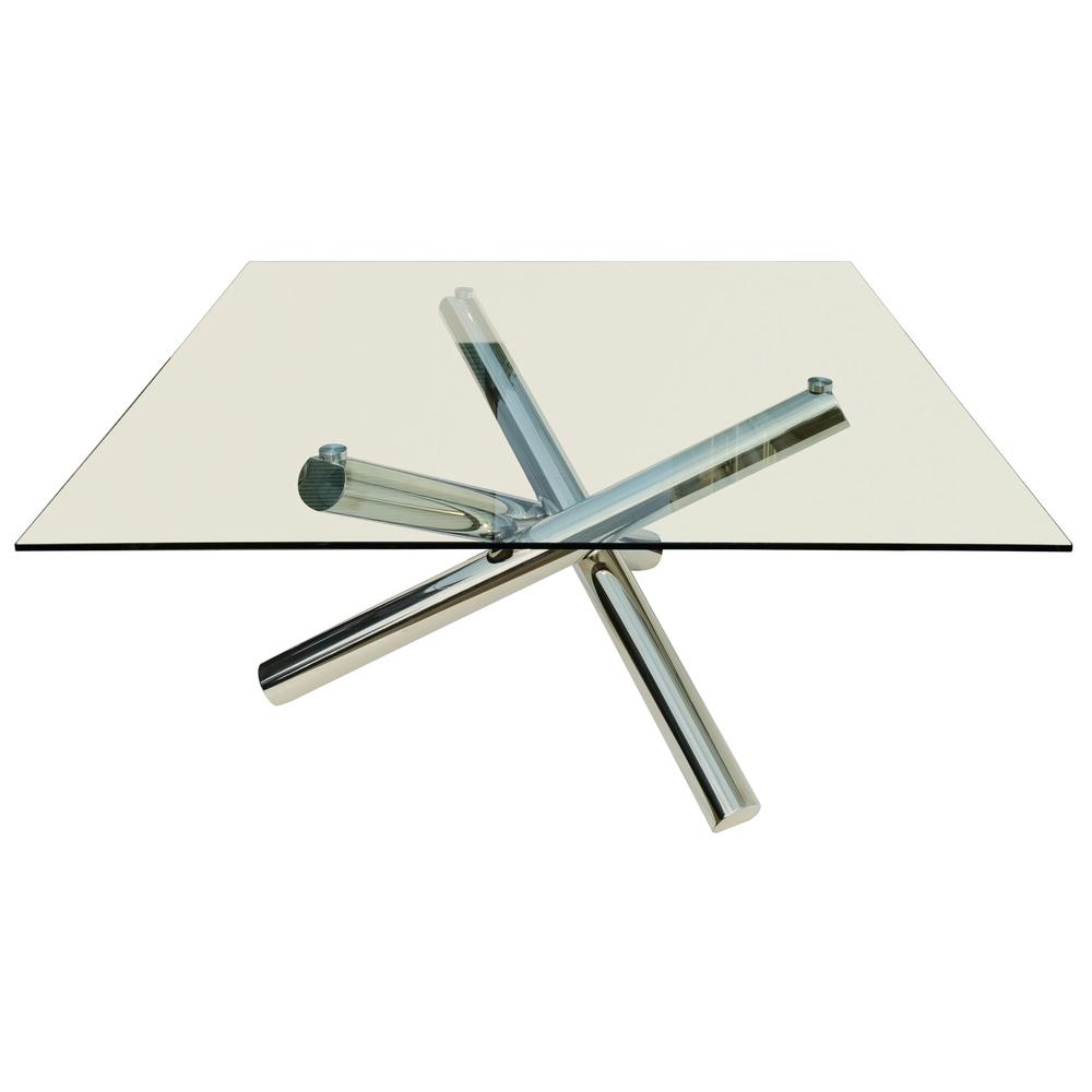 60"Square Table,Clear 12Mm. Picture 1