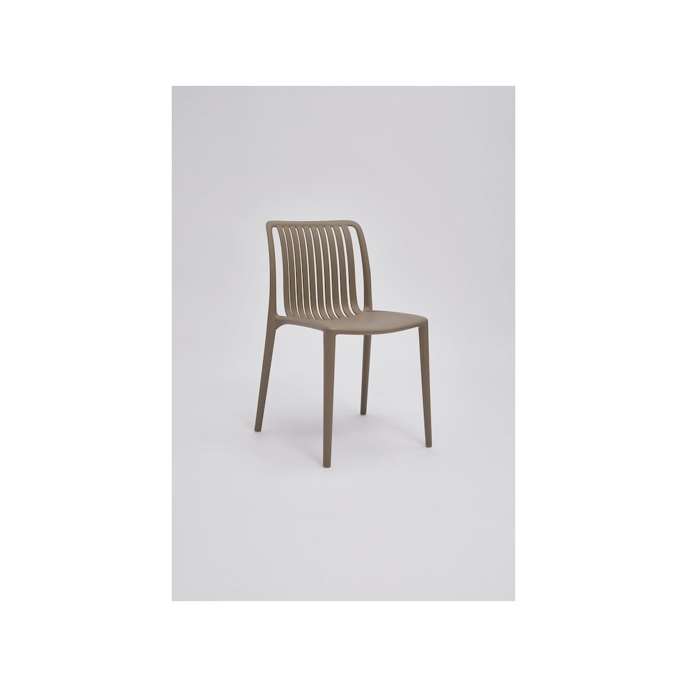 Set of 4 Polypropylene Side Chair, Gray. Picture 1