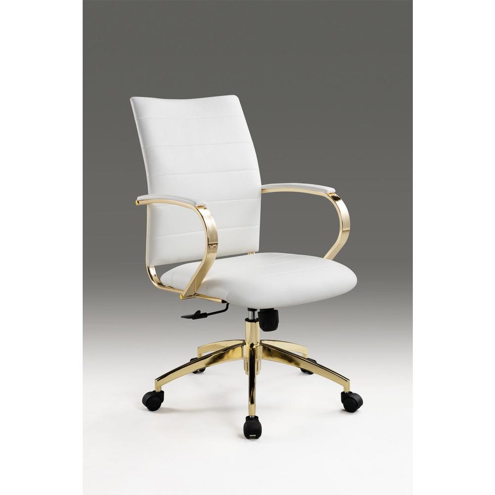 Office Chair With Gold Base. Picture 1