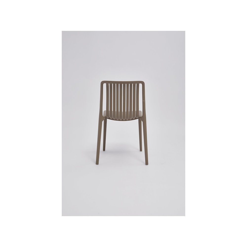Set of 4 Polypropylene Side Chair, Gray. Picture 5