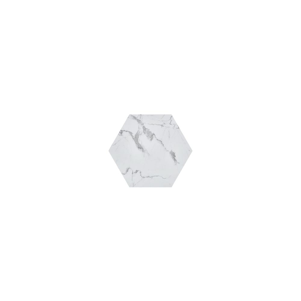 Hexagon MDF Coffee Table in White. Picture 2