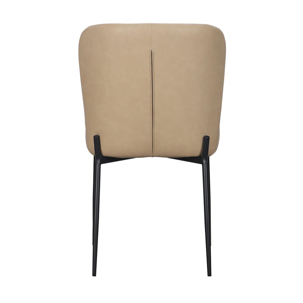 Dining Chair with PU Seat and Black Metal legs, Set of 2. Picture 4