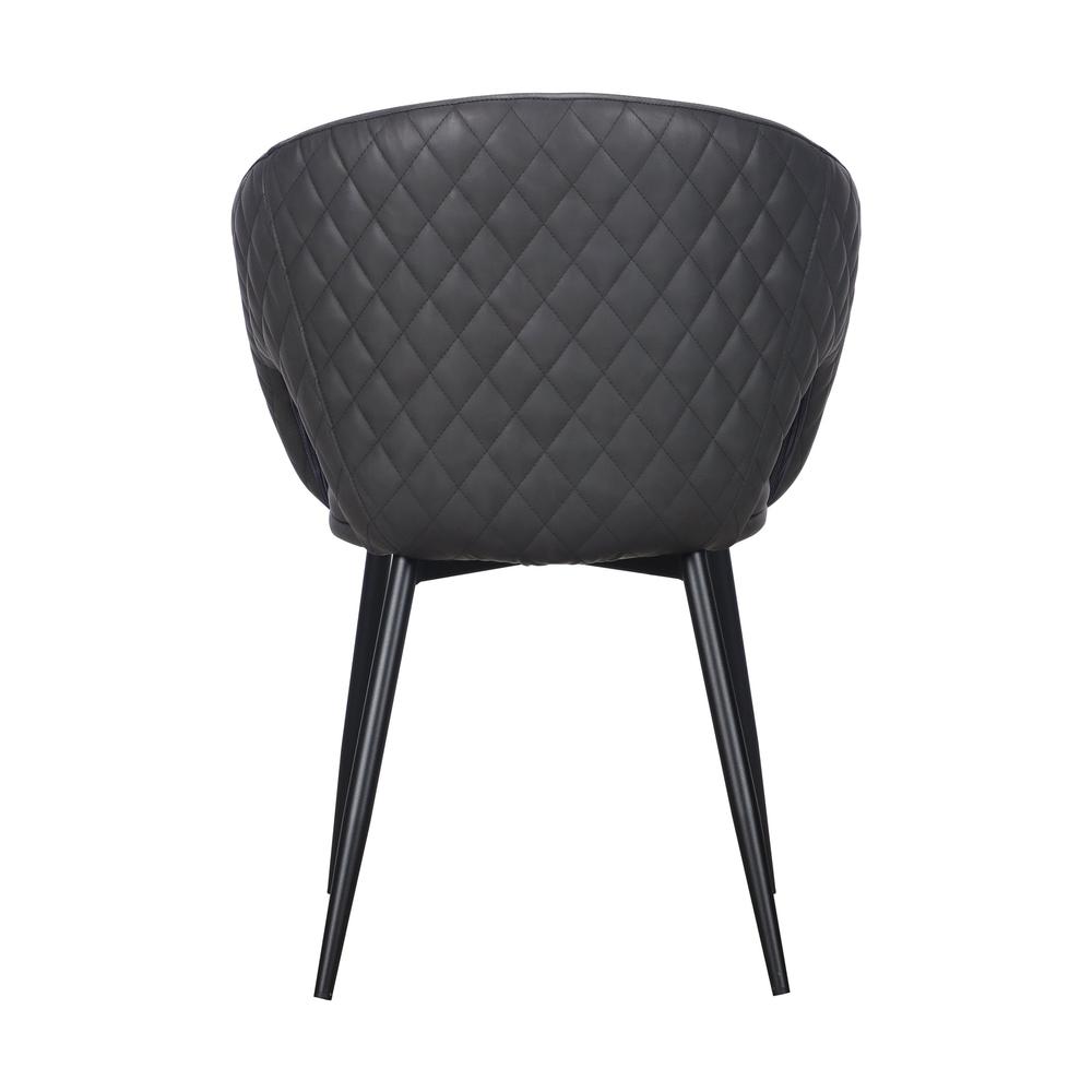 Dining Chair with PU Seat and Black Metal legs, Set of 4. Picture 2