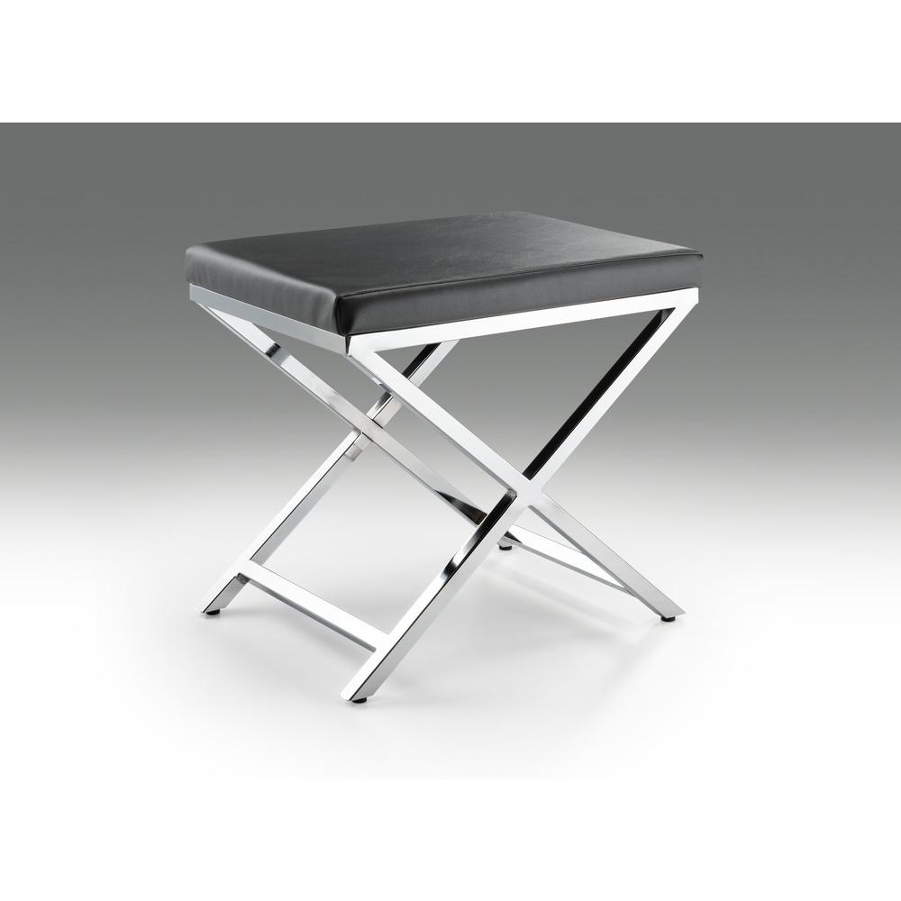 Gray Chair With Chrome Base. Picture 1