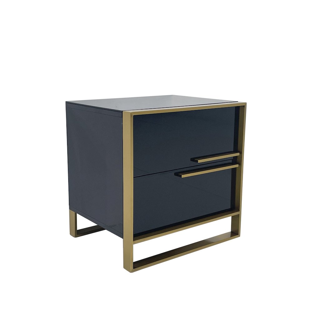 MDF Night Stand with Matte Gold Frame. Picture 3