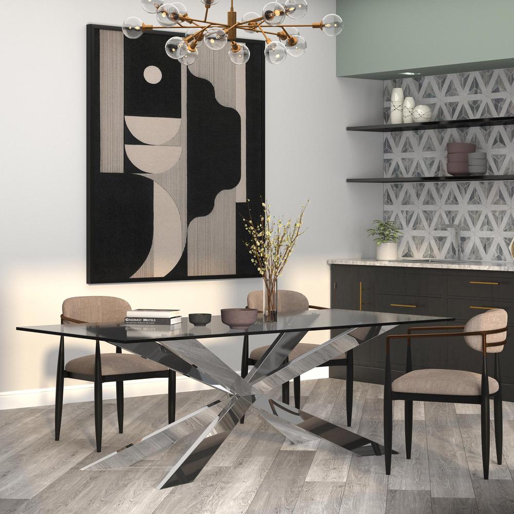 87'' Dining Table With Chrome Base. Picture 2