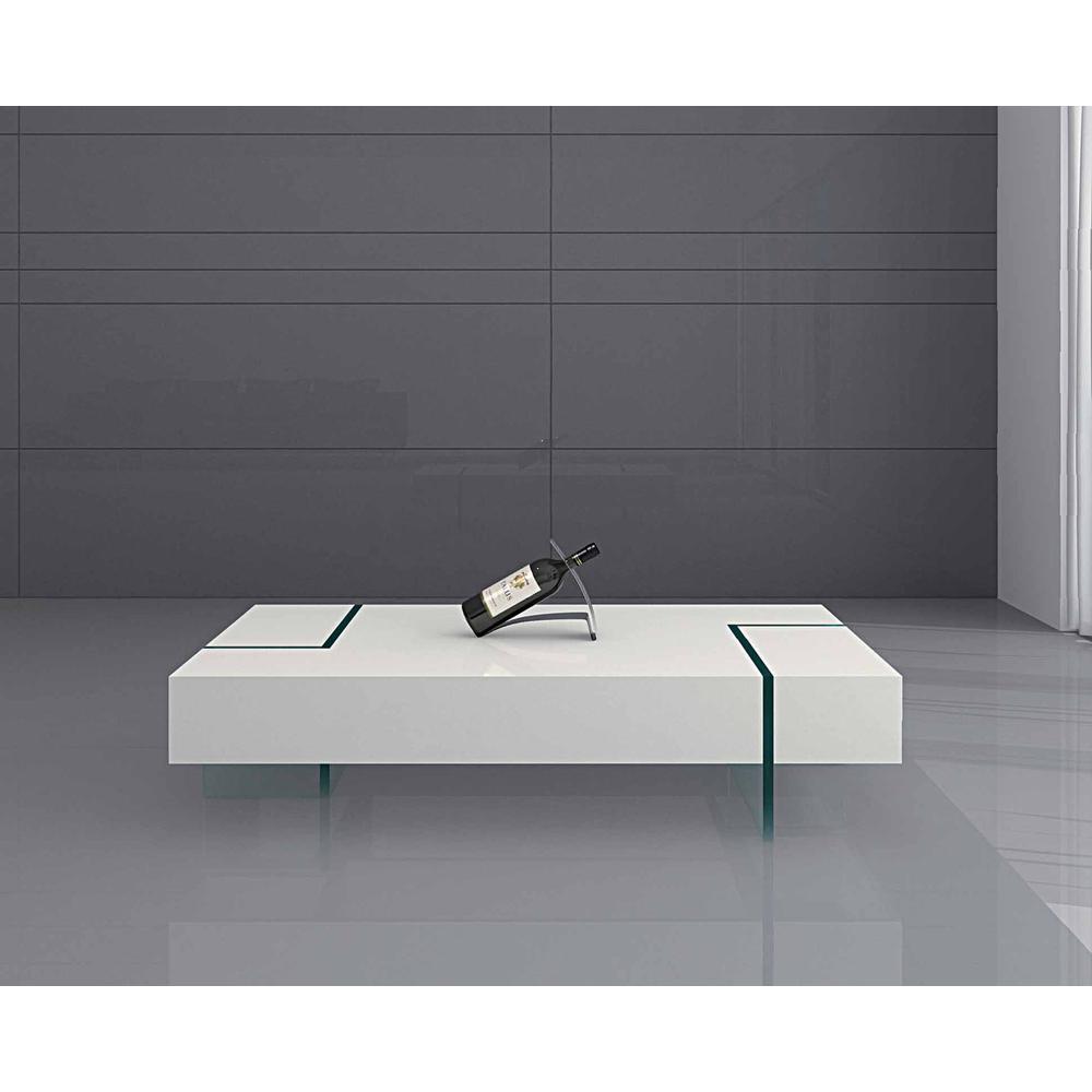Lacquer Top With 15Mm Thick Glass Legs. Picture 1