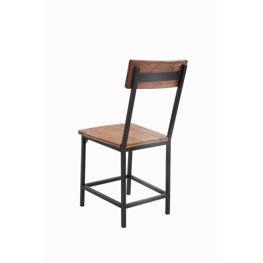 Dining Chair W/Reclaimed Wood  Seat & Back, Set Of 2. Picture 2