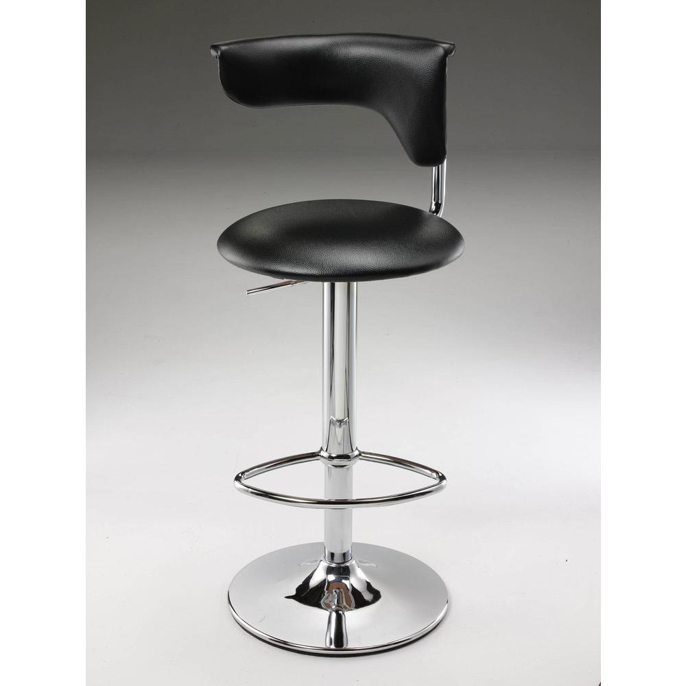 Bar Stool, Adj High; Black. Picture 1