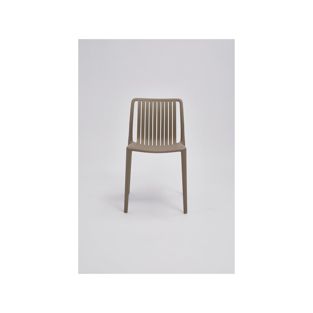 Set of 4 Polypropylene Side Chair, Gray. Picture 2