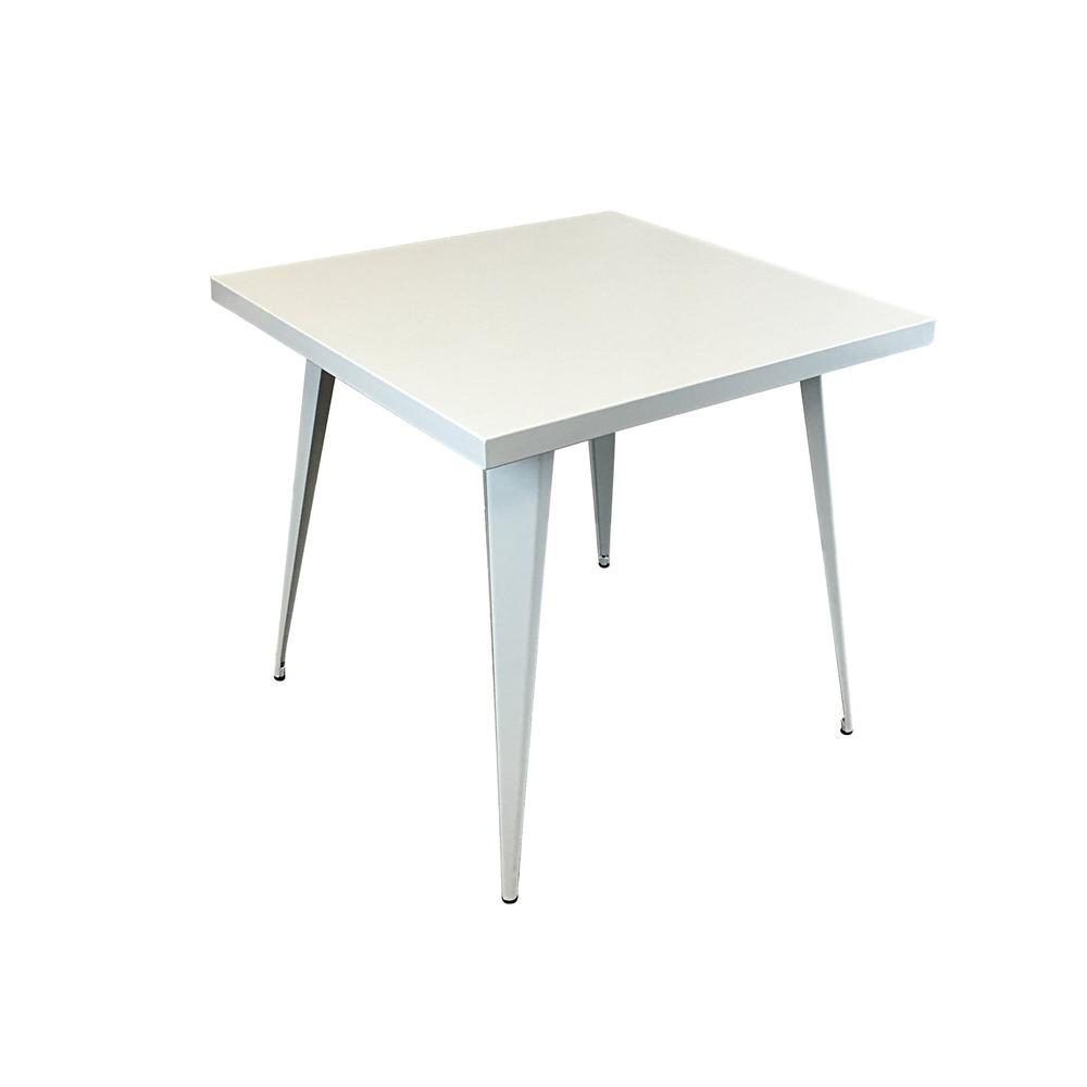 Square Metal Top Dining Table W/ Metal Legs. Picture 1