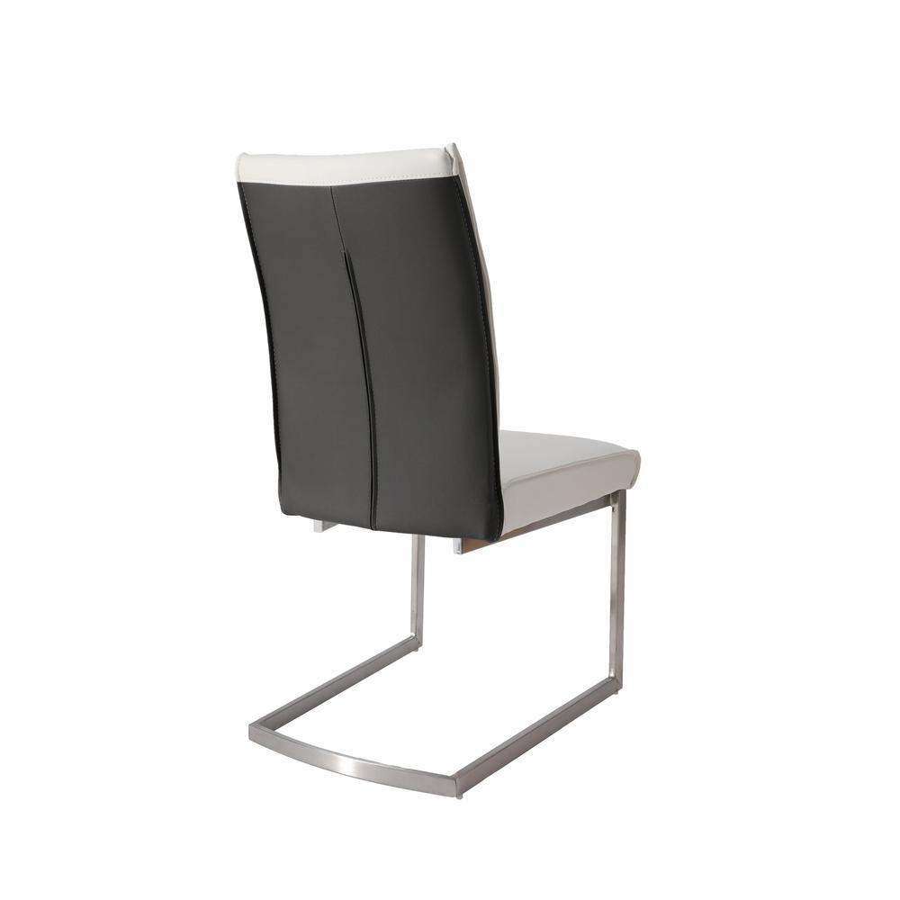 Dining Chair With Pu Seat And Brushed Stainless Steel Leg, Set Of 2. Picture 2