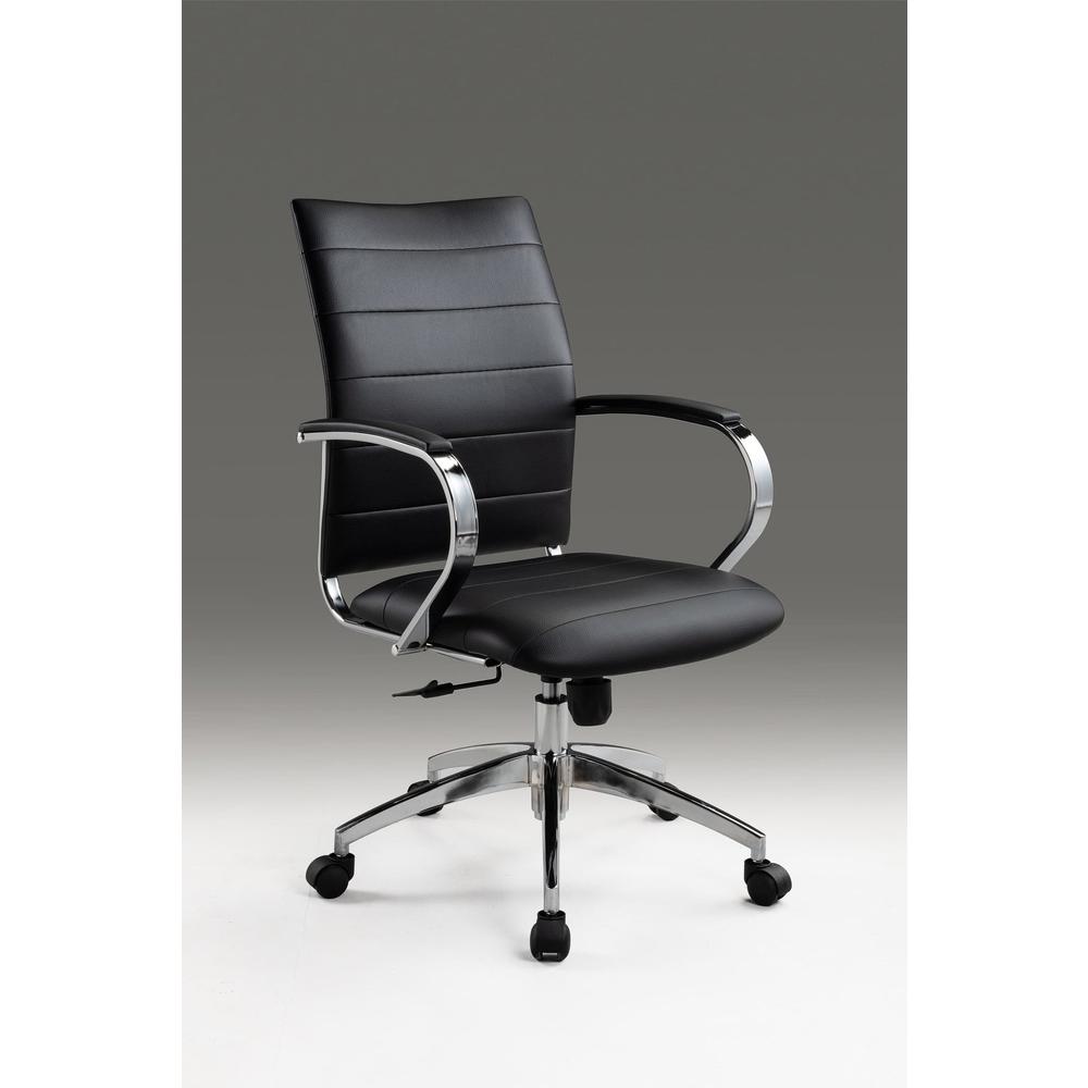 Office Chair With Chrome Base. Picture 1