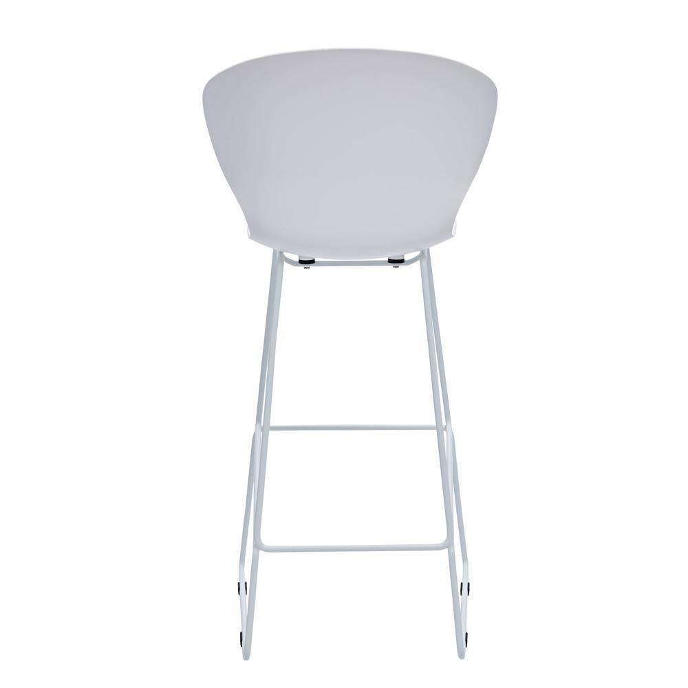 Midcentury Polypropylene Counter Stool With Metal Legs, Set Of 2. Picture 2