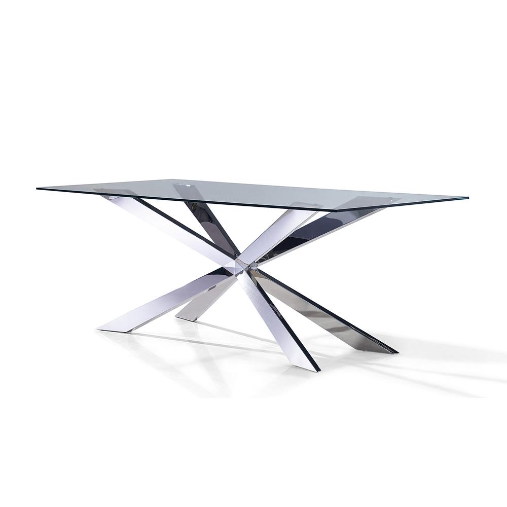 87'' Dining Table With Chrome Base. Picture 1