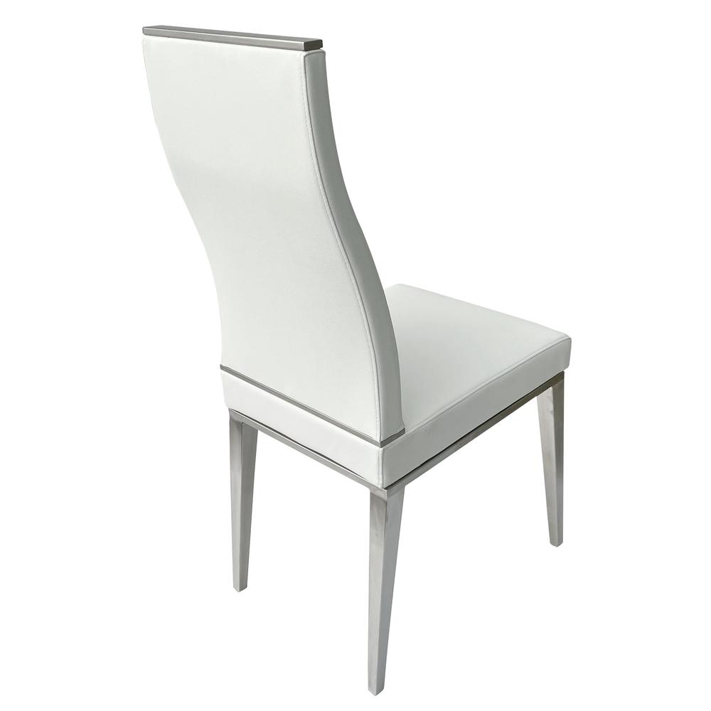 Dining Chair With Brushed Stainless Steel, Set Of 4. Picture 2