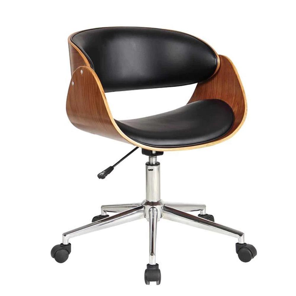 Office Chair With Wood Frame And Pu Cushion. Picture 1