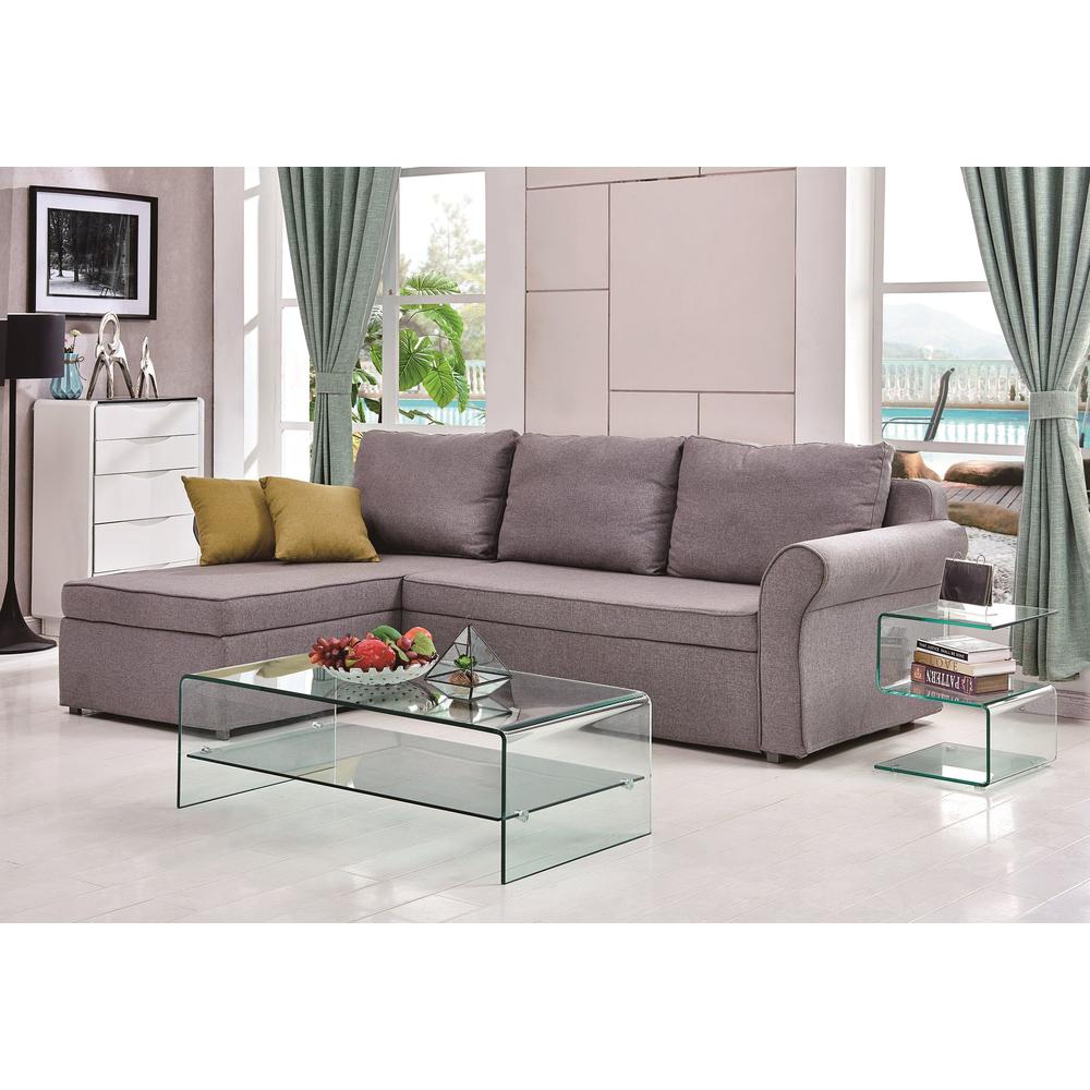 12MM Bent Tempered Glass Coffee Table with 8mm Shelf Glass. Picture 2