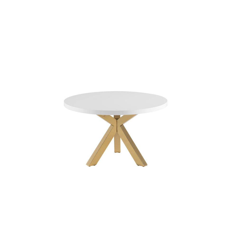 Lacquer Top Round Table , With Gold Base. Picture 1