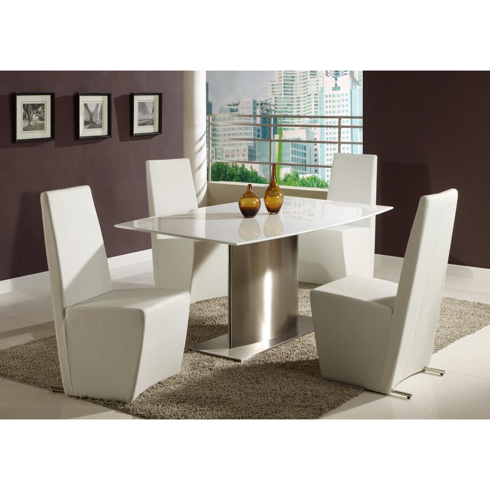 63"X40"X30"Marble Top D.Table With Stainless Steel Base. Picture 1