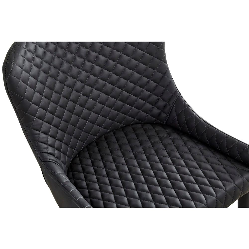 Upholstered Dining Chair With Tufted Seat , Dark Gray, Set Of 4. Picture 2