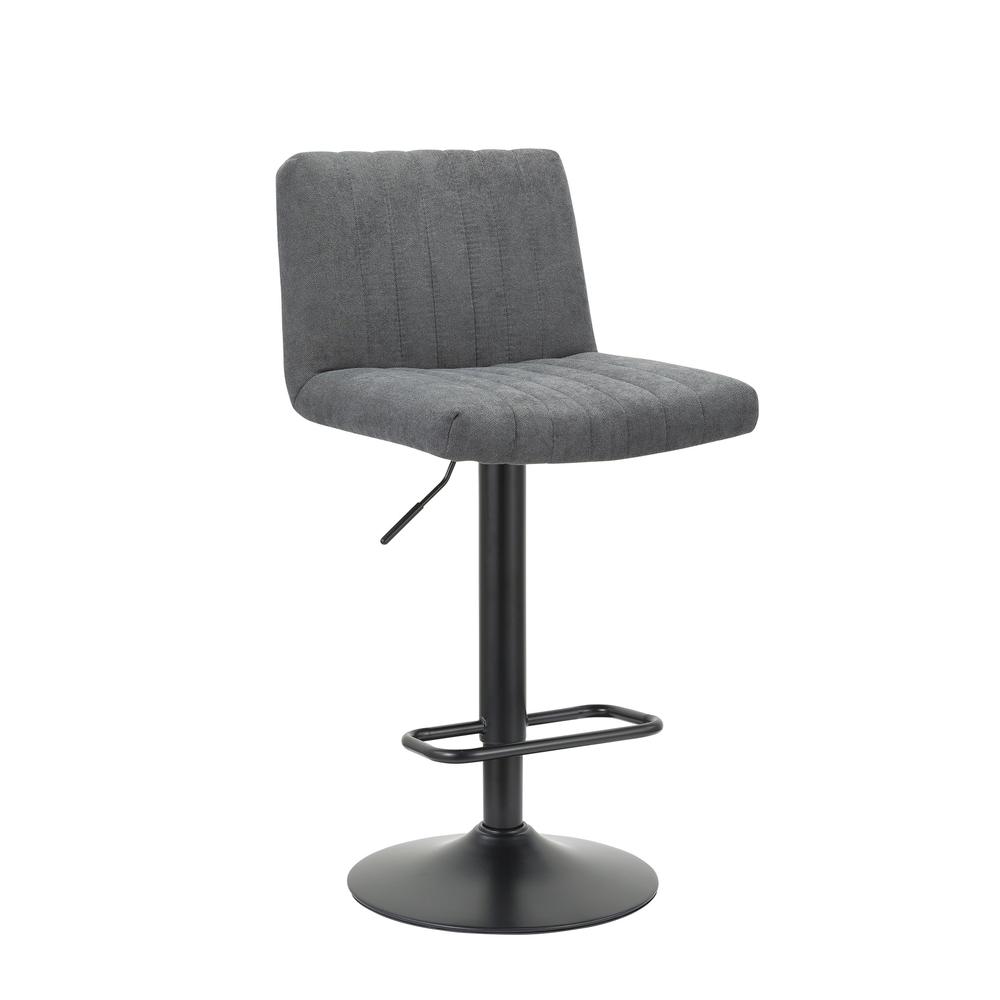 (35''~43.6'')H Adjustable Height Fabric Stool With Metal Leg, Set Of 2. Picture 1