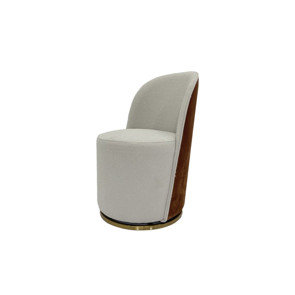 Set of 2 Dining Chair with Gray PU Seat and Matte Silver Legs. Picture 3
