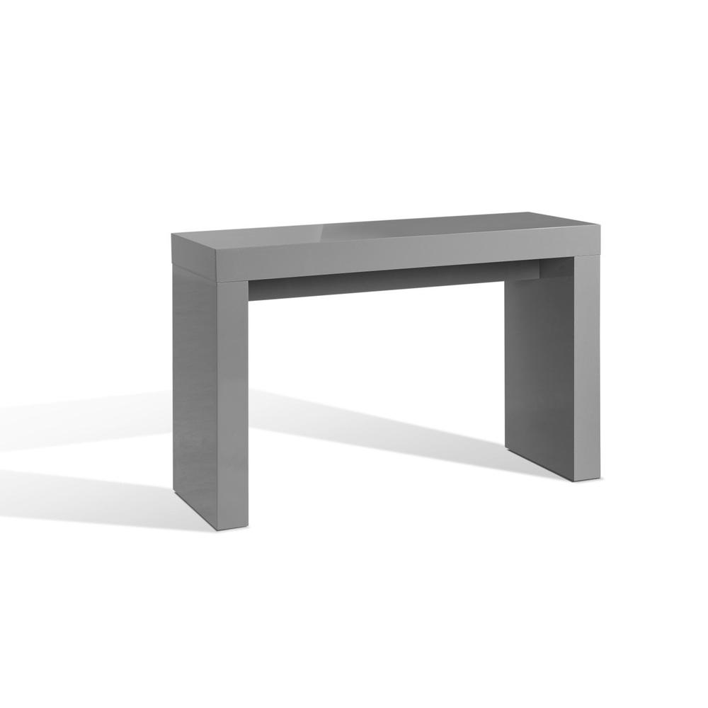 Console Table, Mdf Lacquered, Gray. Picture 1