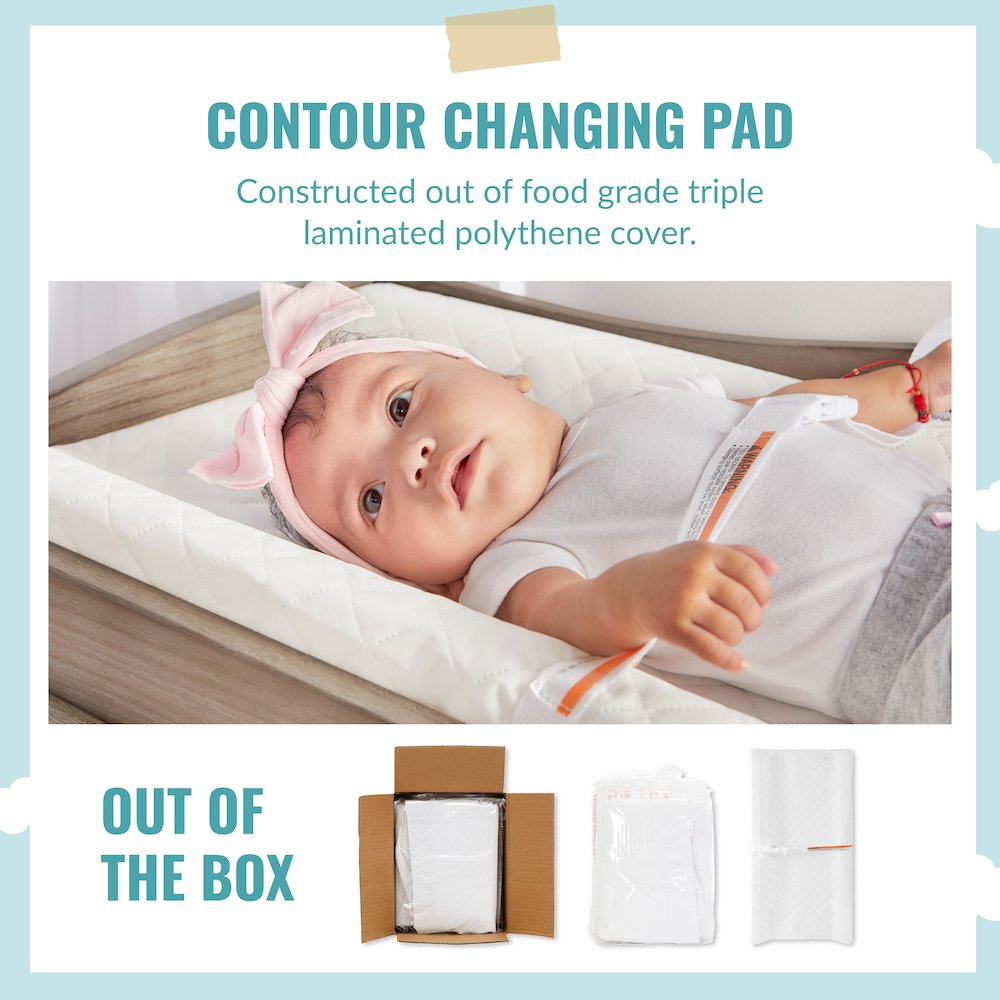 Dream On Me Compressed Contour Changing Pad, White. Picture 6