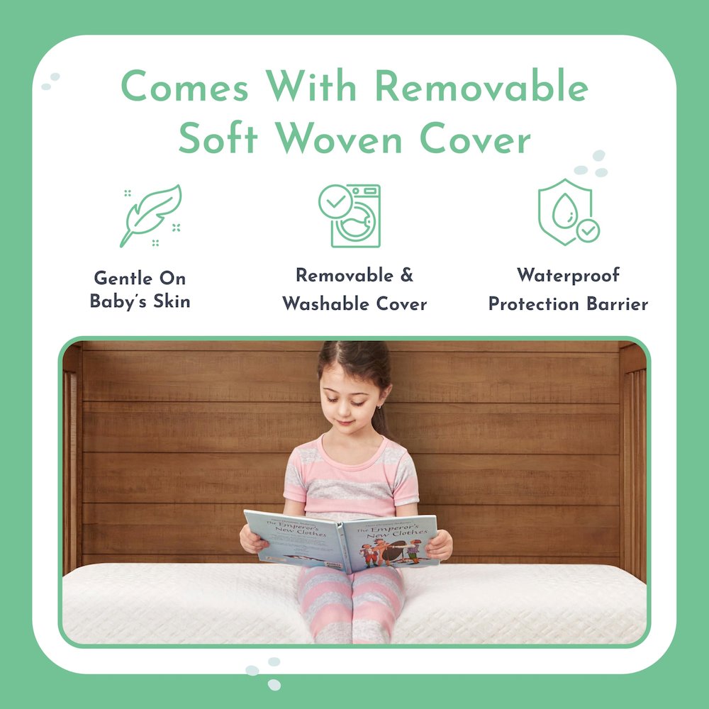 Evolur Coco, Comfort Lite Plus Natural Copper Infused Fiber Crib And Toddler Mattress I Waterproof I Green Guard Gold Certified I Removable Cover I 5’ Mattress I Foam Encasement For Superior And Stabi. Picture 6