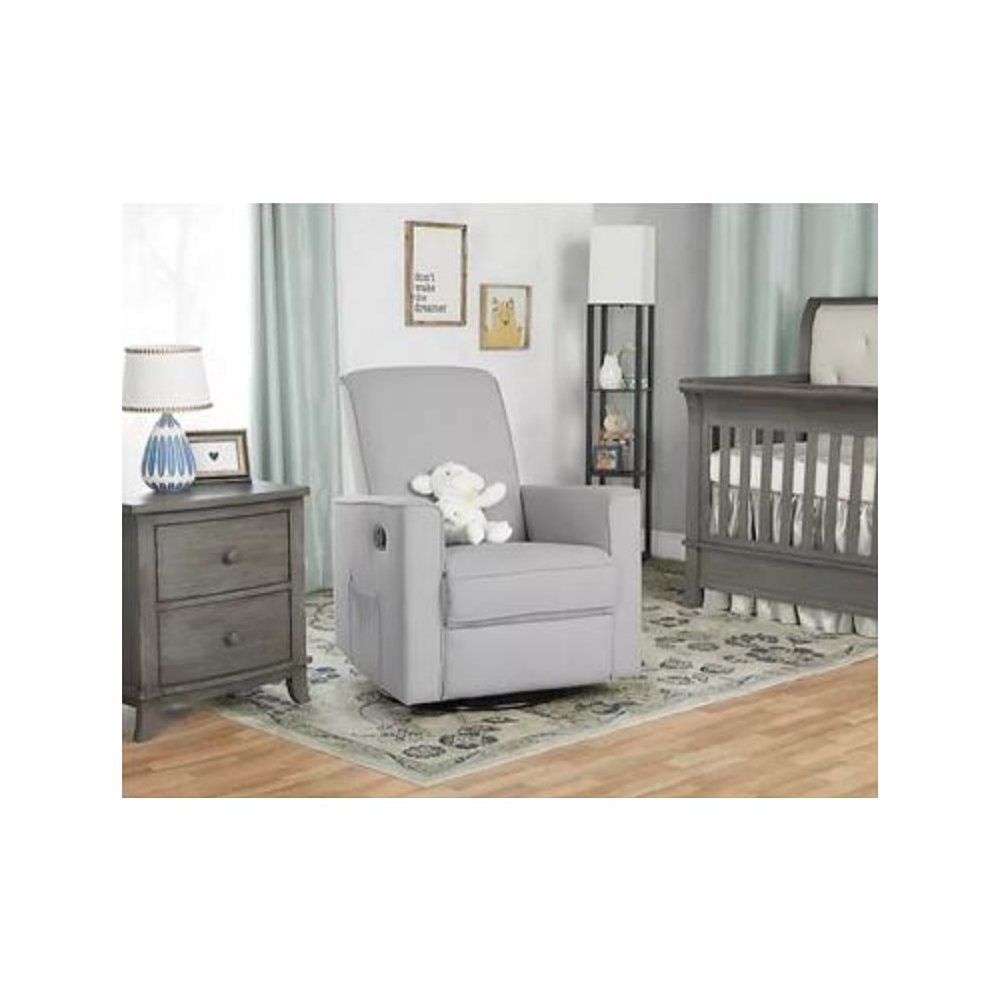 Evolur Harlow Deluxe Glider |Power Recliner| Rocker, 612-GRY. Picture 1