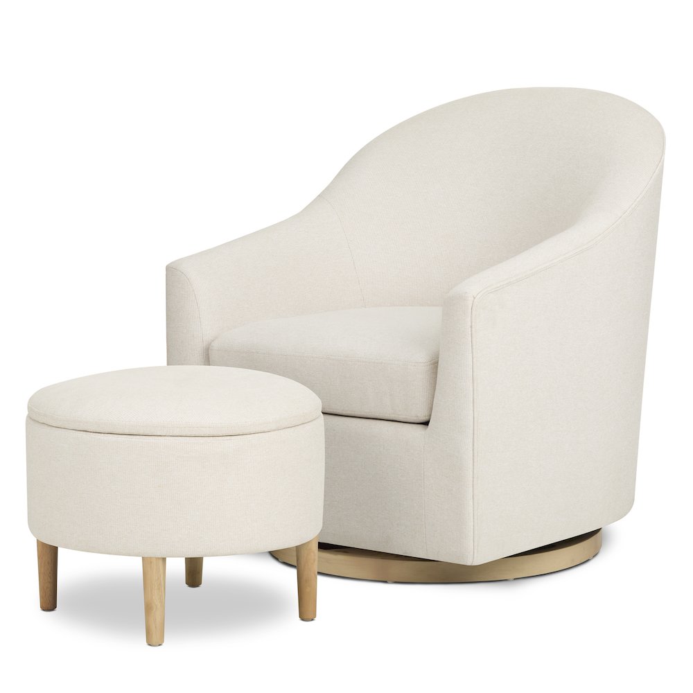Evolur Luna Swivel Glider & Ottoman. Picture 6